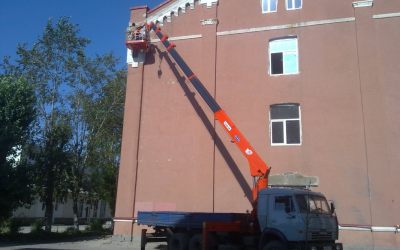 Автовышка телескопическая на базе КАМАЗ 18-22 м - Санкт-Петербург, заказать или взять в аренду